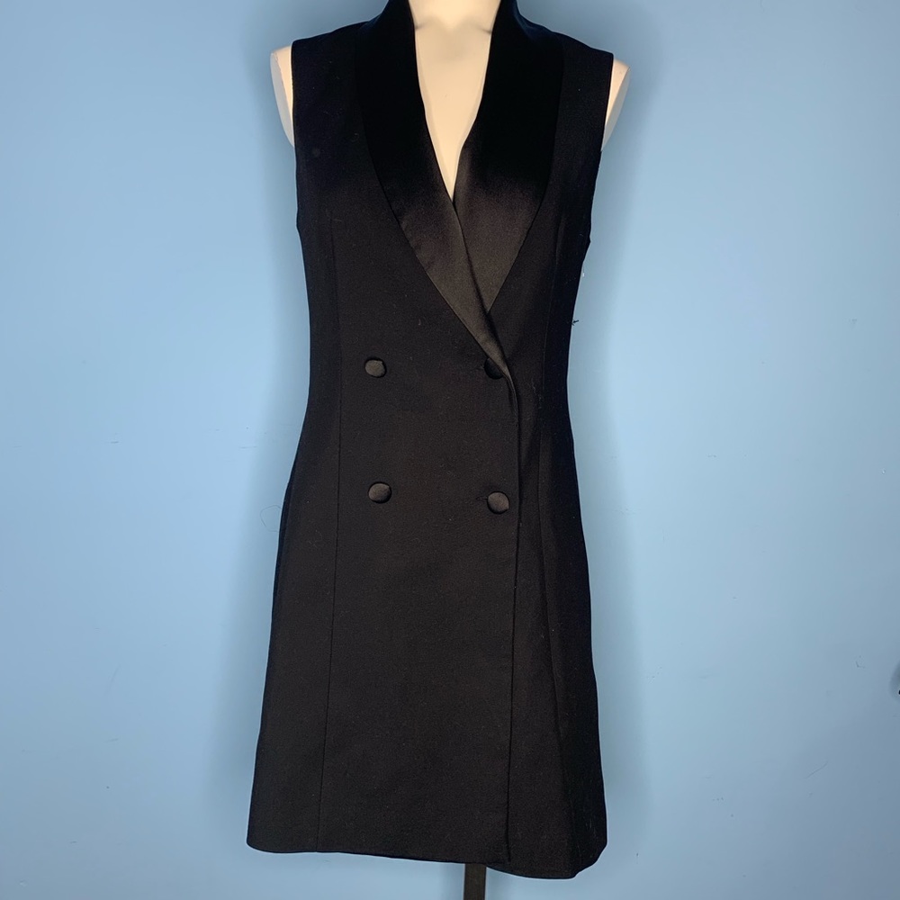 Zara Blazer Tuxedo Sleeveless Mini Dress Medium M